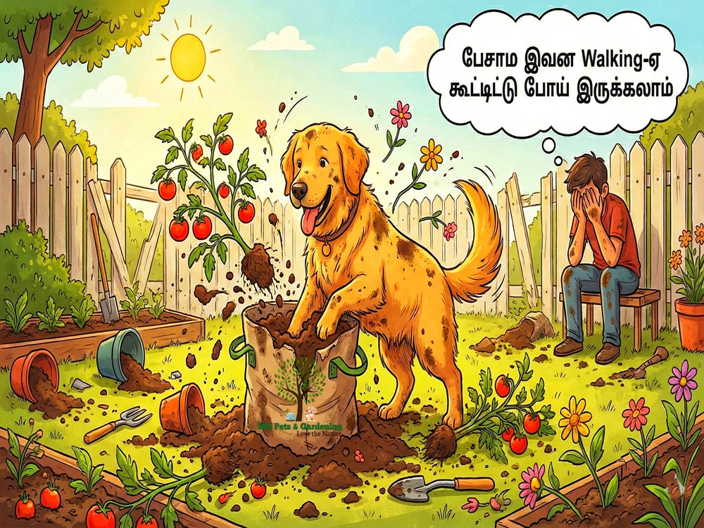 வீட்டுத் தோட்டத்தில் நாய்களால் வரும் பிரச்சனை
